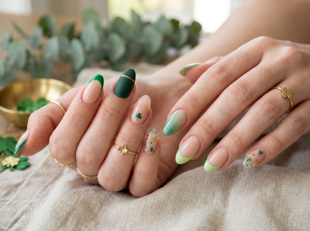 Elegant St. Patrick’s Day Nails
