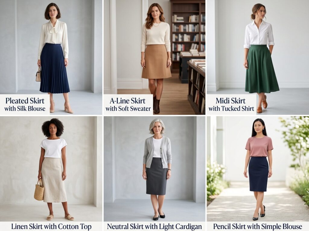Skirt and Blouse Combinations