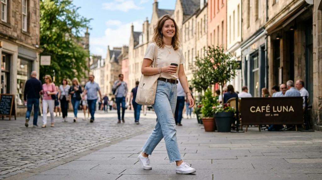  T Shirt and Light Jeans