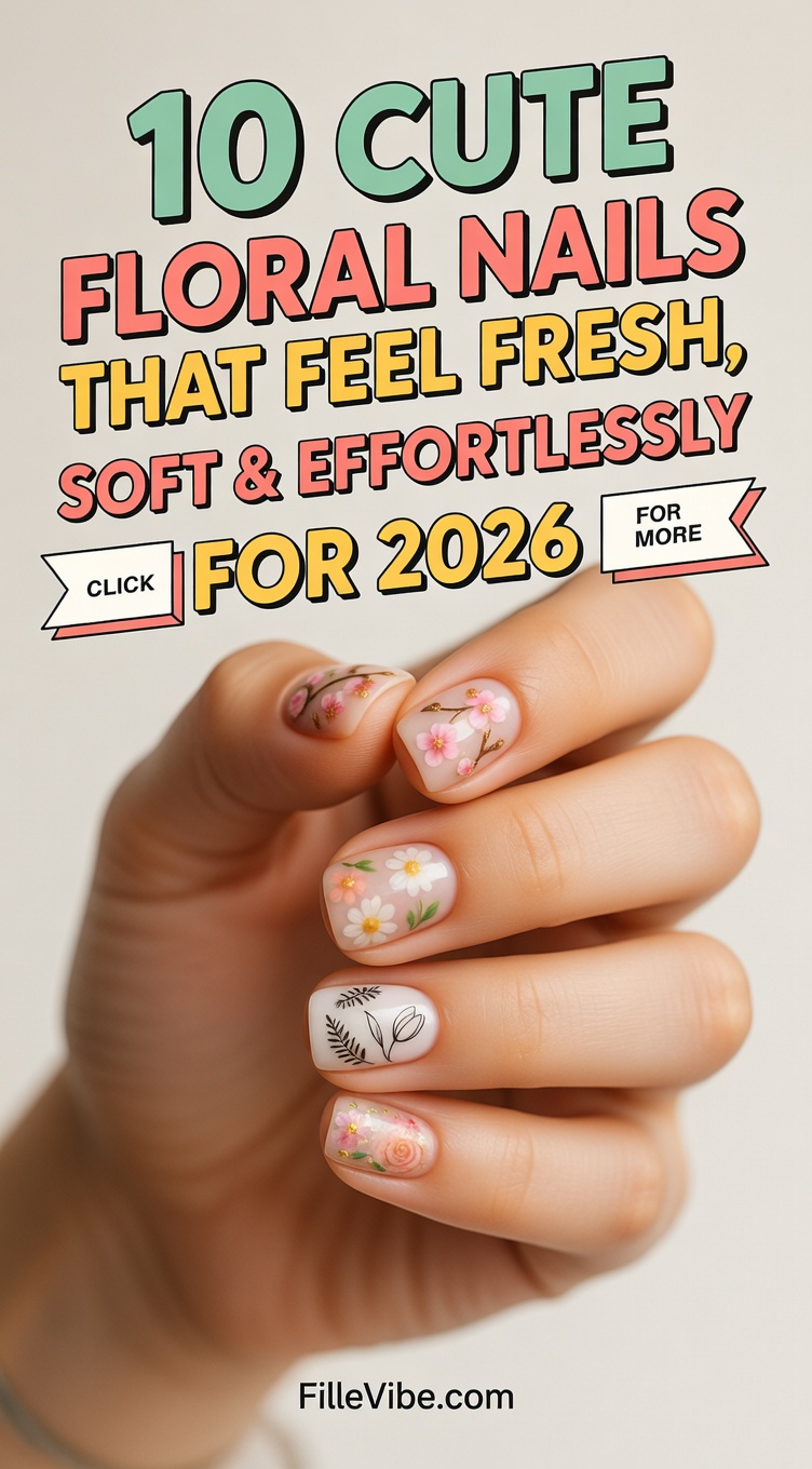10 Floral Nails Design That Feel Fresh Soft and Effortlessly Pretty