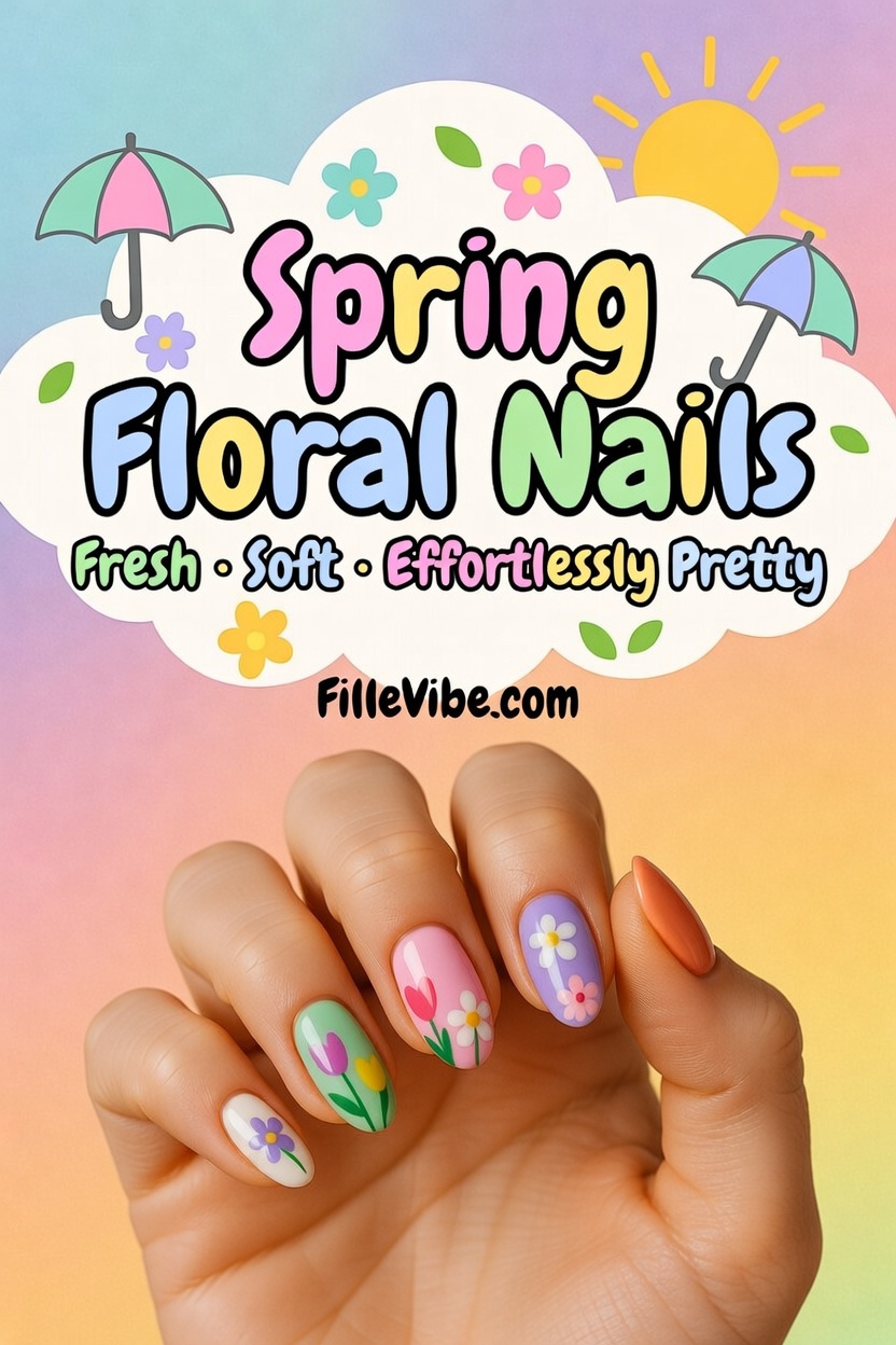 10 Spring Floral Nails Design That Feel Fresh, Soft, and Effortlessly Pretty