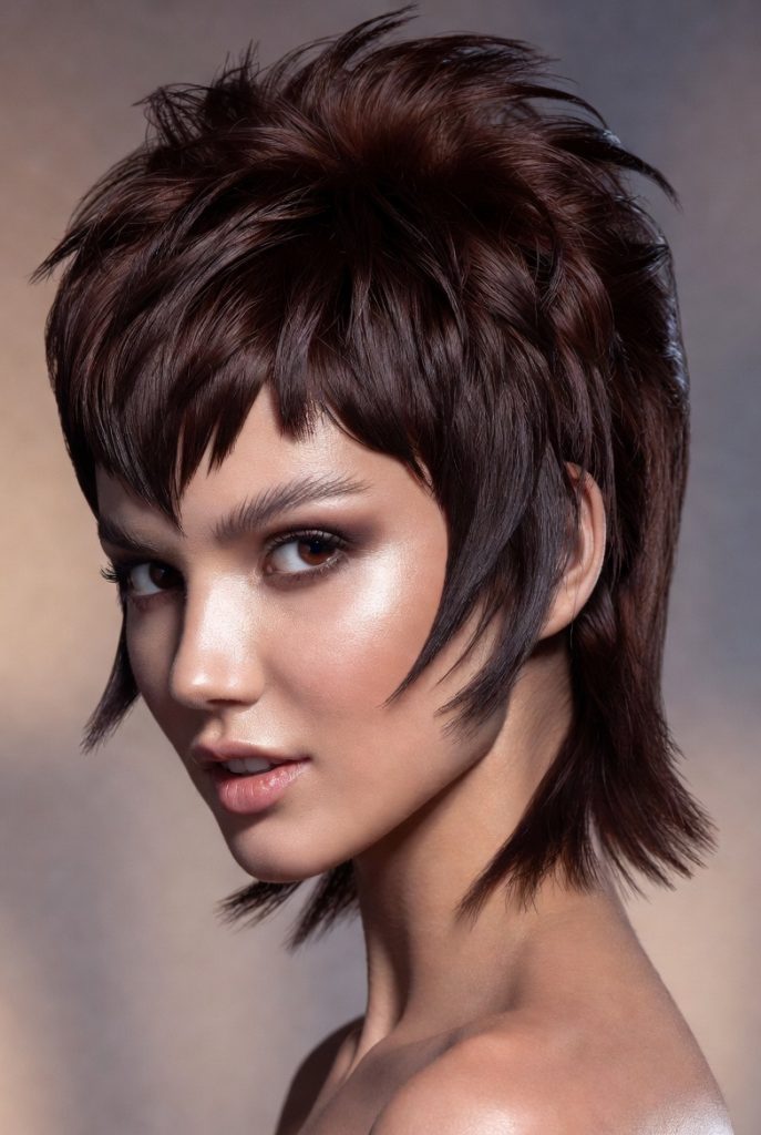 Short Wolf Cut with Choppy Texture