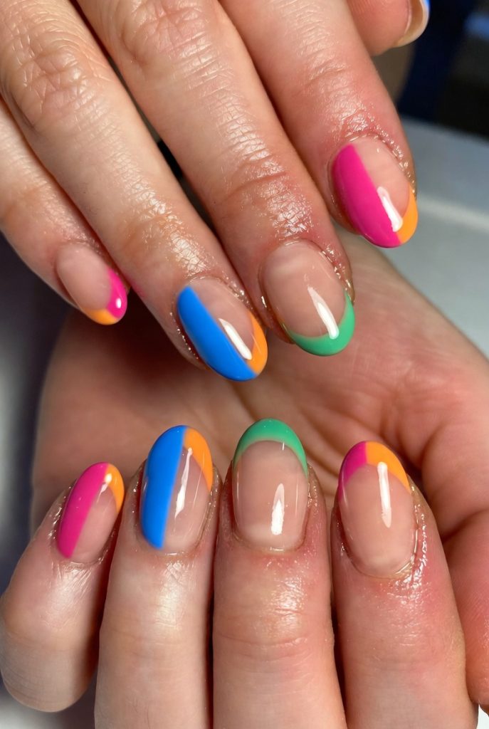Color Block French Tips