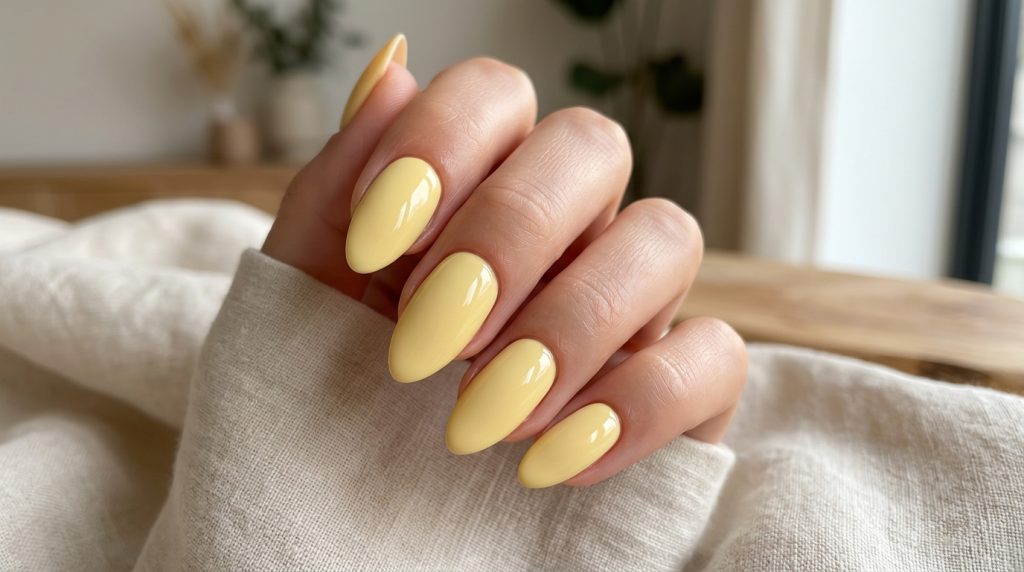 Butter Yellow Gloss Nails