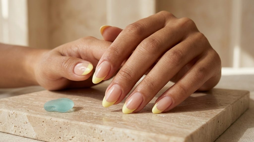 Yellow French Tips