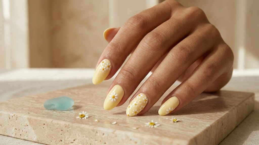 Daisy Detail Nails