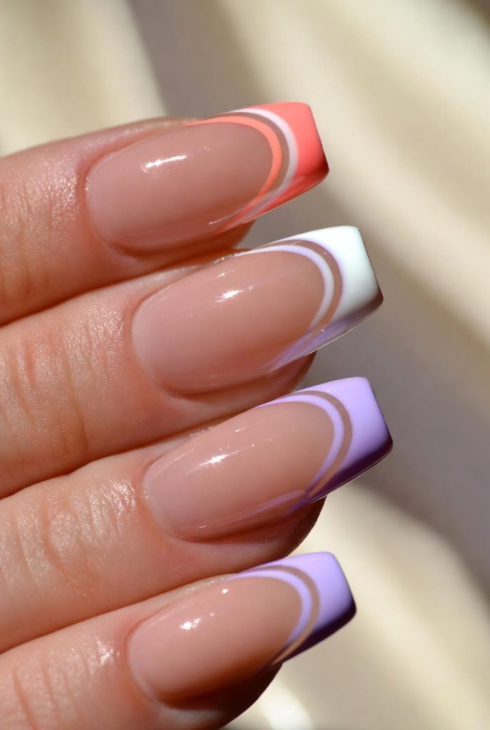 Double Line French Tips