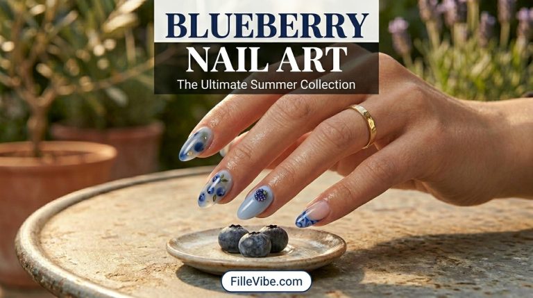 blueberry nail art summer nails