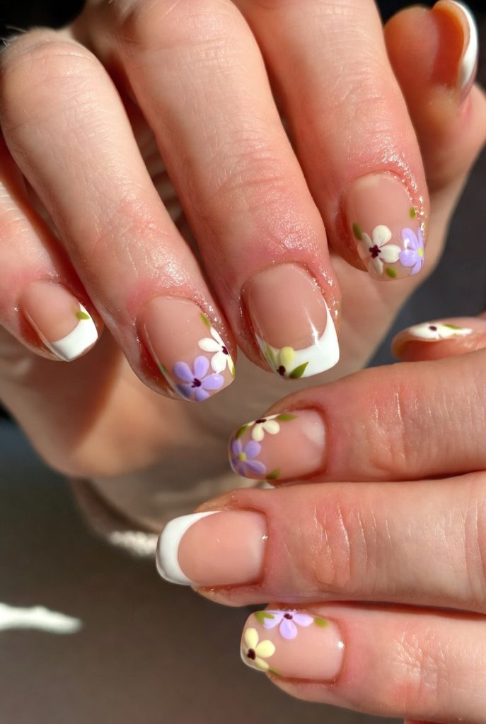 Floral French Tips