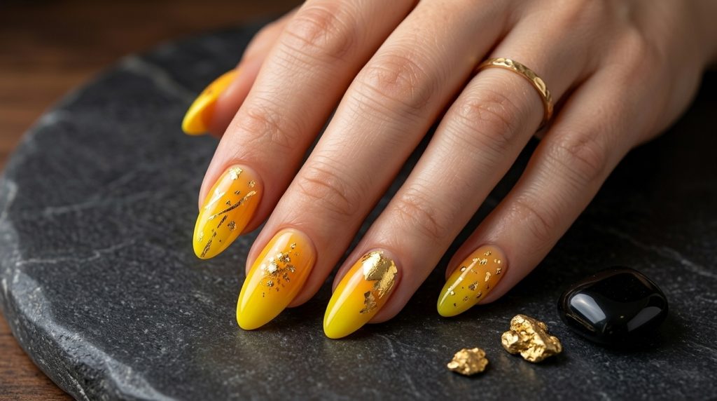 Yellow with Gold Accent Foil Details