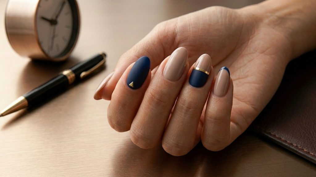 Soft Marble Neutral Nails