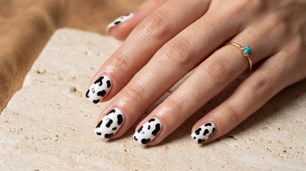 Classic Cow Print with Gloss Finish