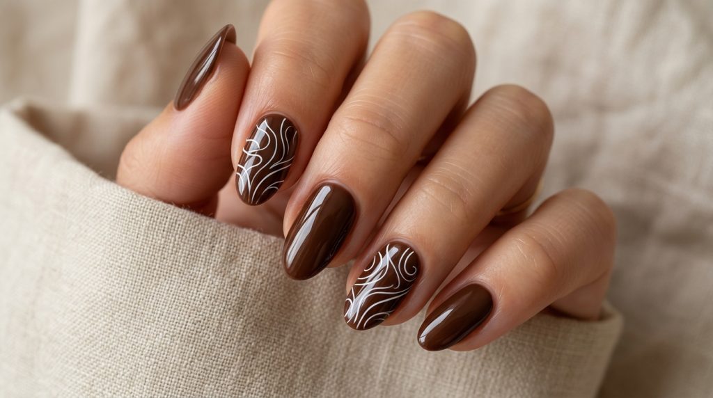 Chocolate Brown Minimal Rodeo Lines
