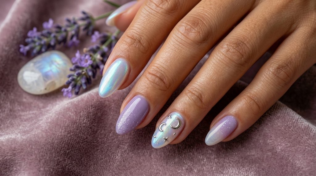 Nude Base with Tiny Star Accents