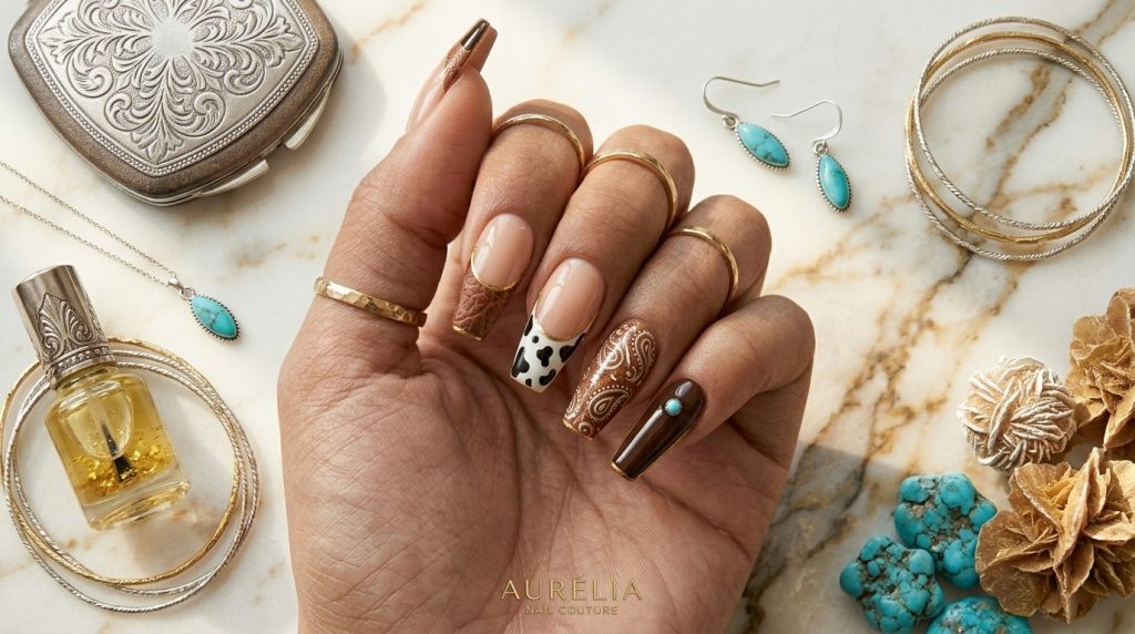 French Tips with Rodeo Twist