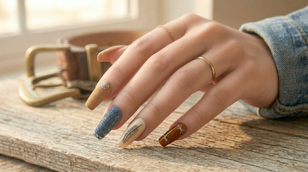 Gold Foil on Warm Brown Base