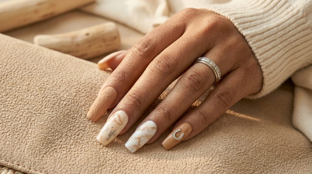 Beige and White Soft Rodeo Blend