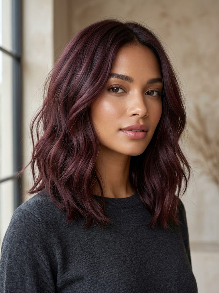 Smoky Velvet Burgundy Lob-Fille Vibe