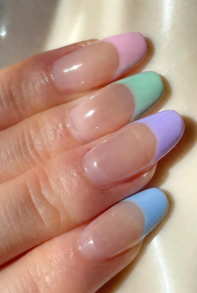 Soft Pastel French Tips