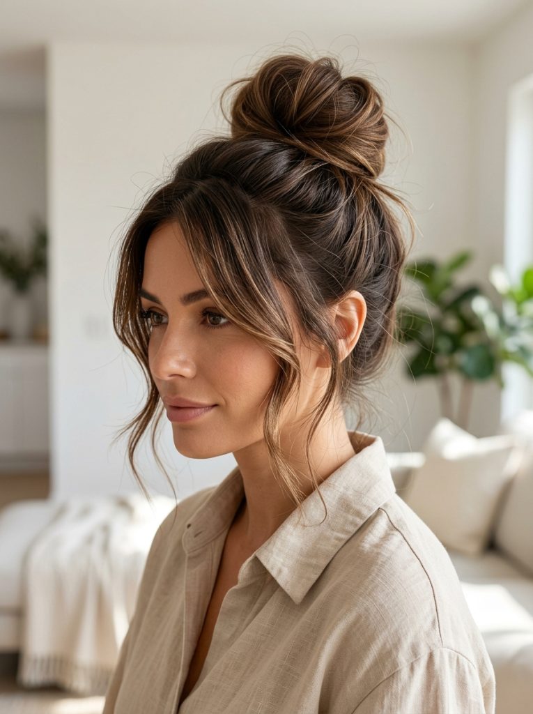 The Messy High Bun That Actually Works-Fille Vibe