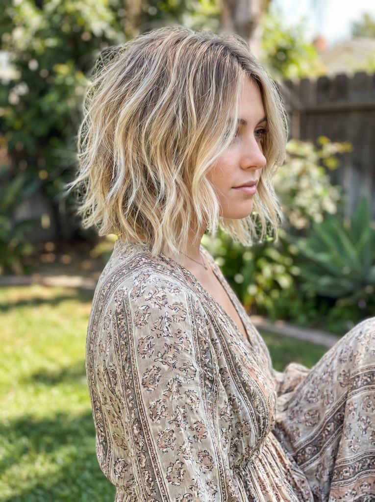 Choppy Layered Bob-Fille vibe