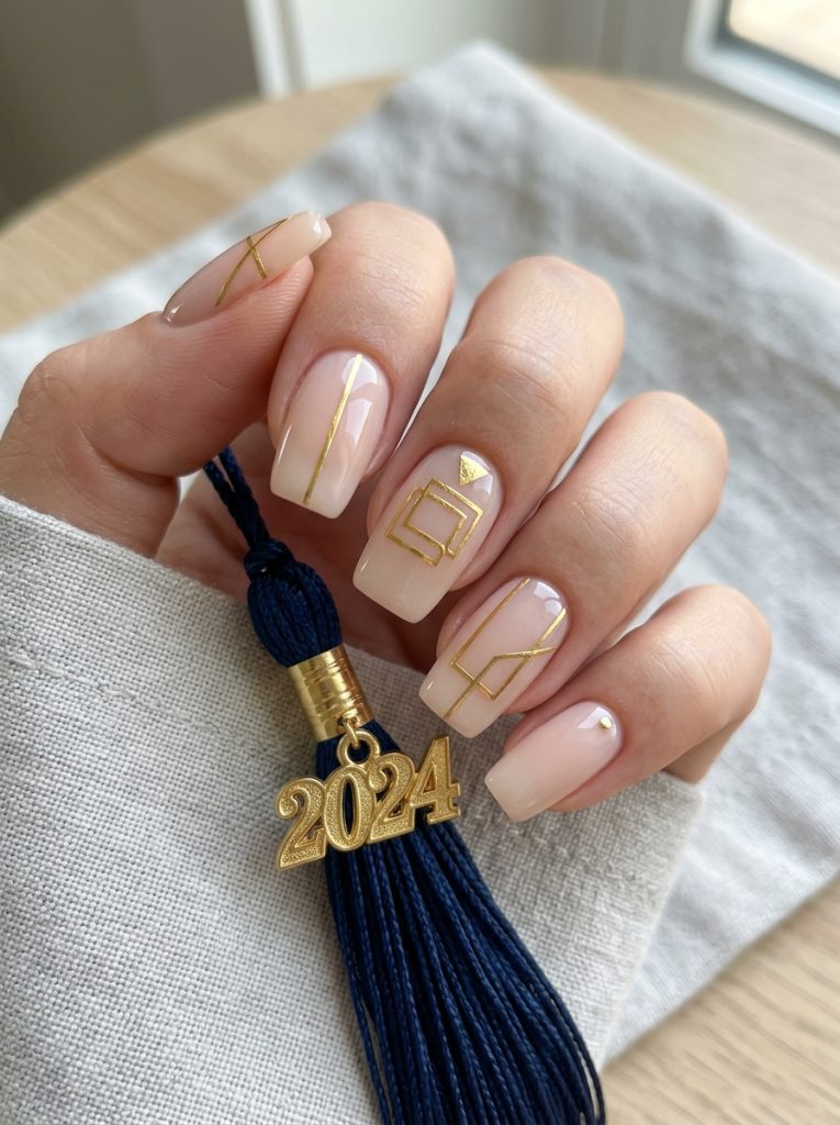 Graduation nails- Fille vibe