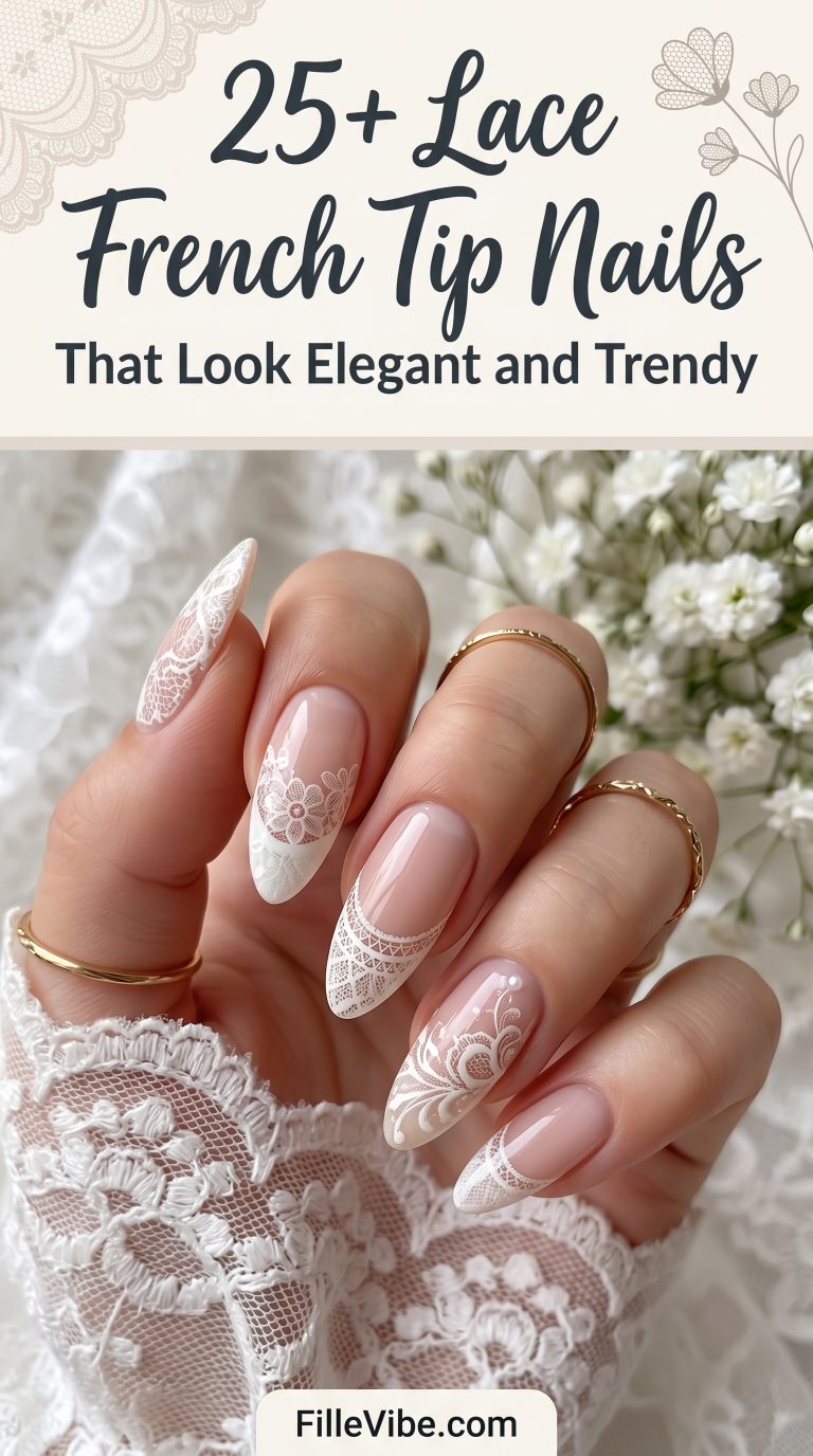 25+ Lace French Tip Nails That Feel Soft, Elegant, and Impossible to Ignore