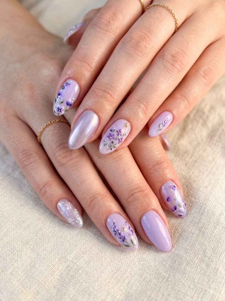 Lavender Garden Nails Fille vibe