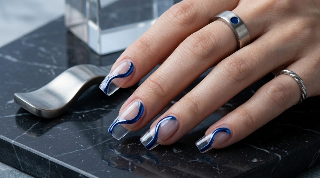 Matte French Tip Nails