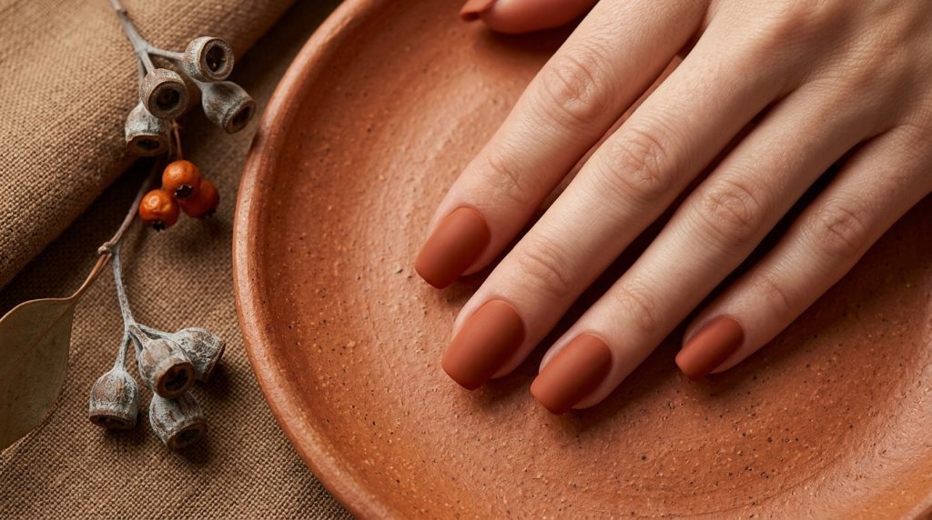 Matte Terracotta Nails