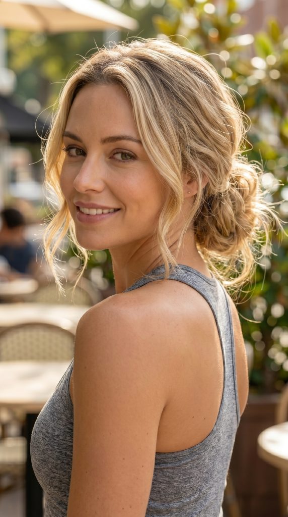  Messy Low Bun-Fille vibe