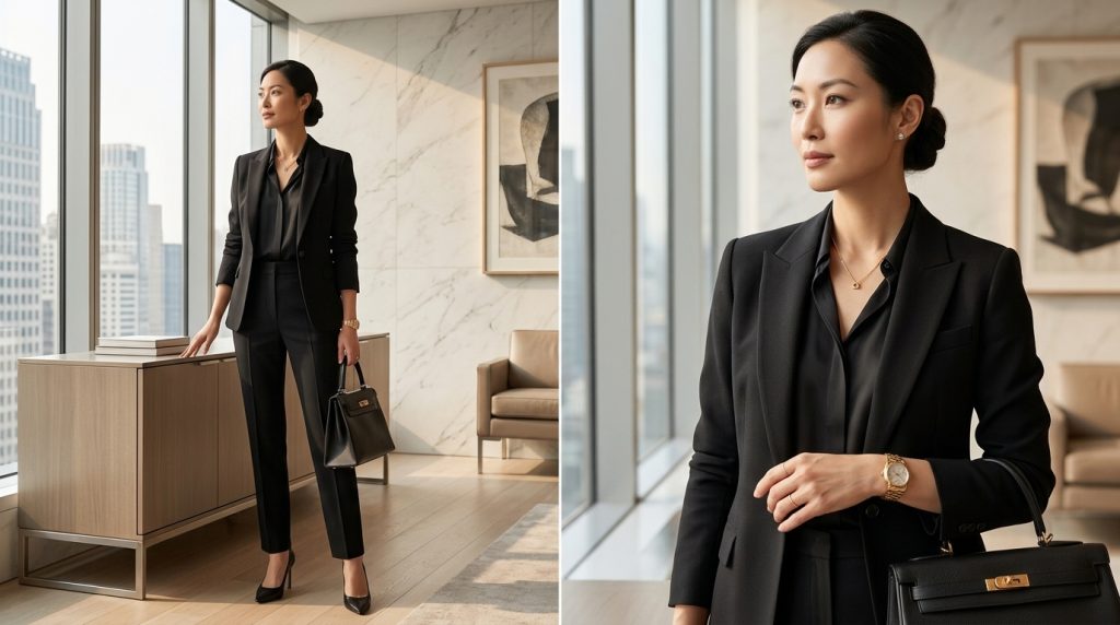 Minimal All Black Interview Look