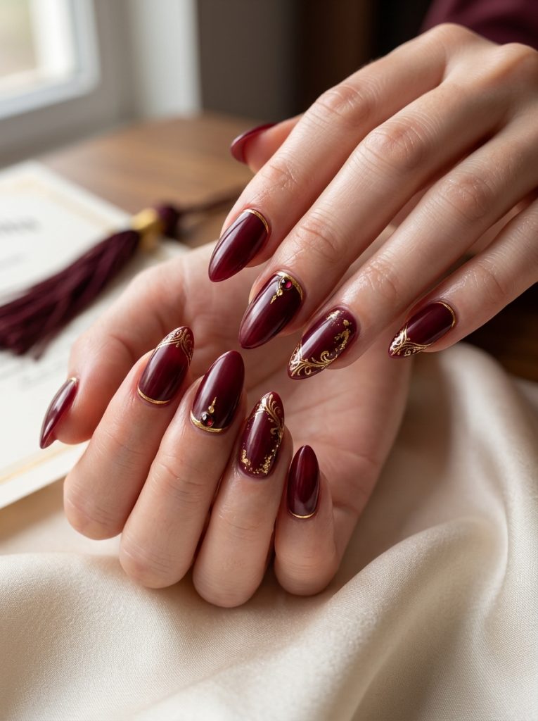 Nail_design_for_graduation_Fille vibe