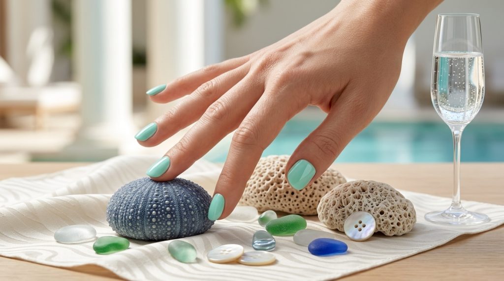 Seafoam Mint Nails