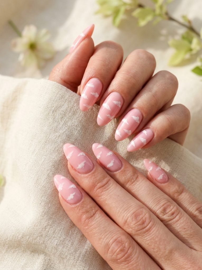 Pastel Pink with clouds-Fille vibe