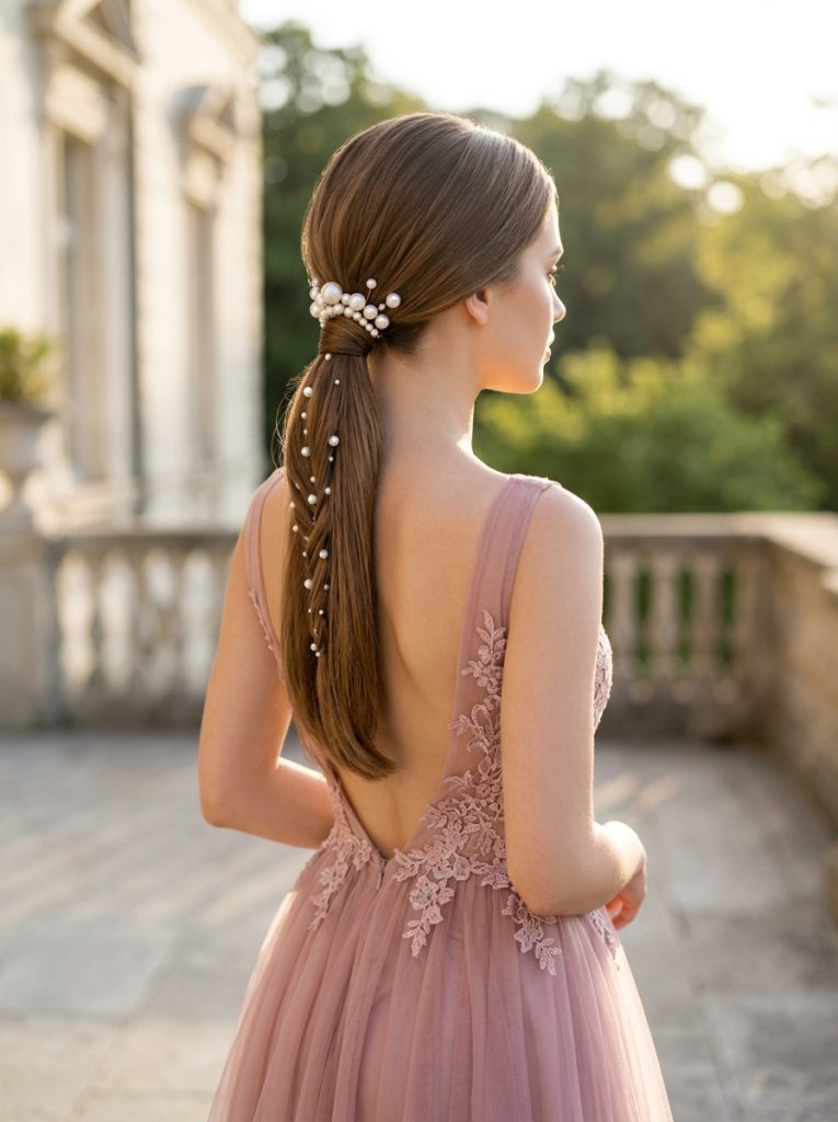 Pearl_detailed_low_ponytail_Fille vibe