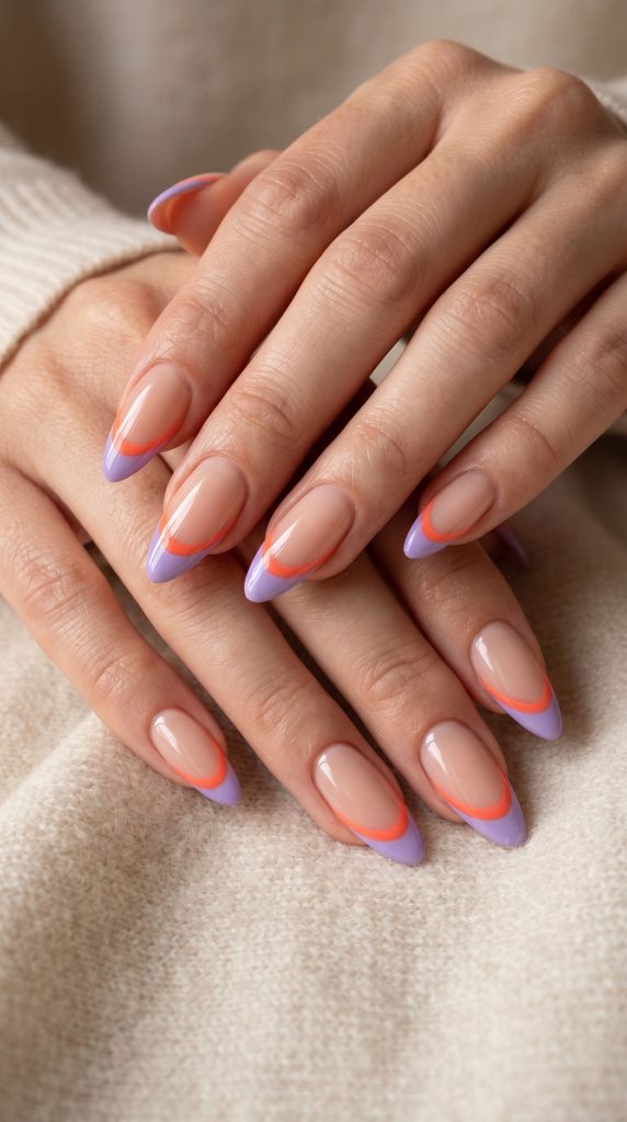 Double Color French Tips-Fille vibe