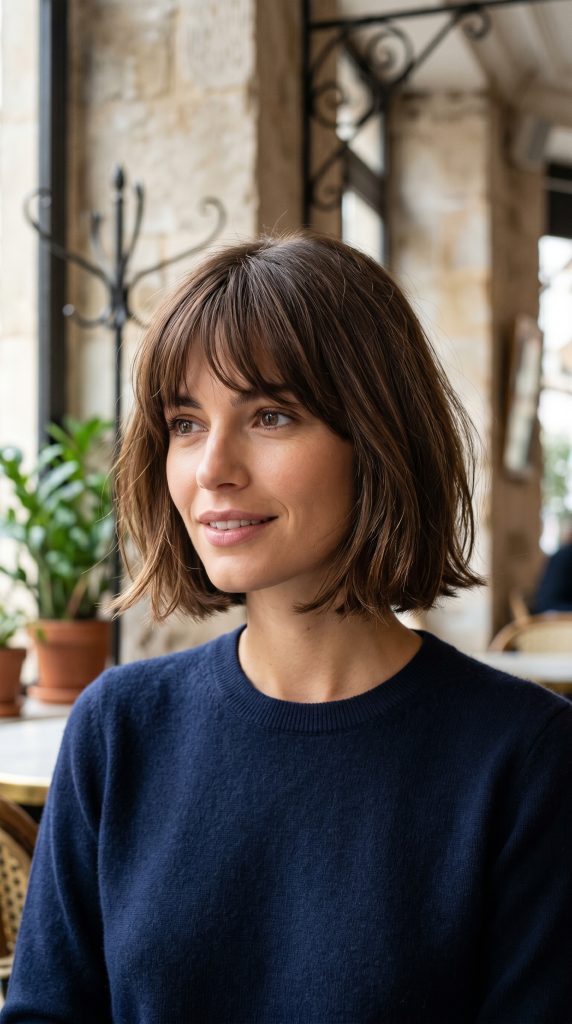  French Bob With Bangs-Fille vibe