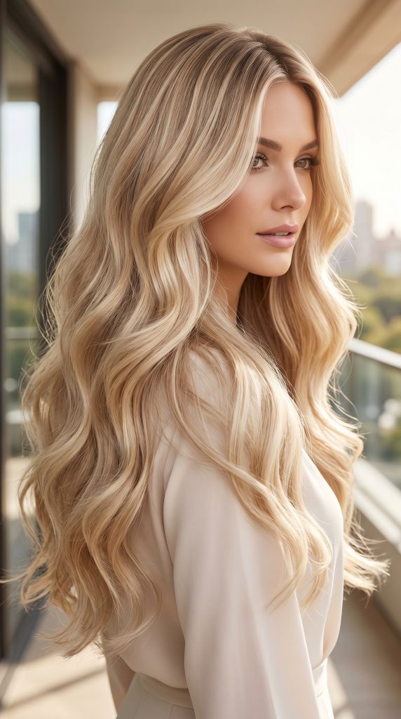 Long Buttercream Blonde Hair-Fille vibe