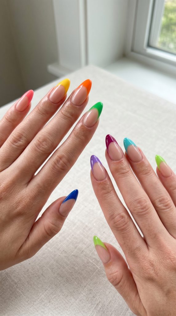 Rainbow French Tips-Fille vibe