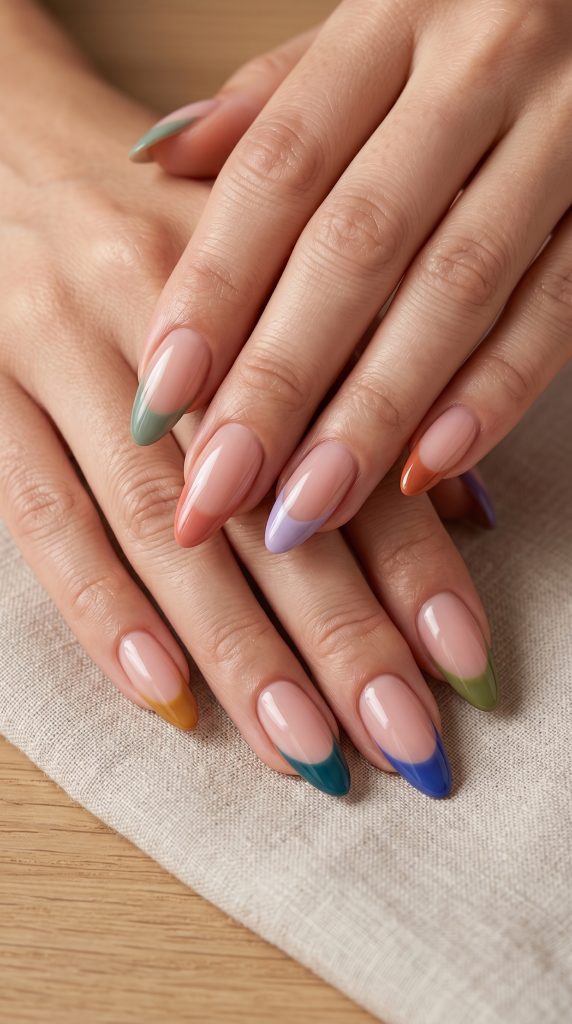 Skittle French Tips-Fille vibe