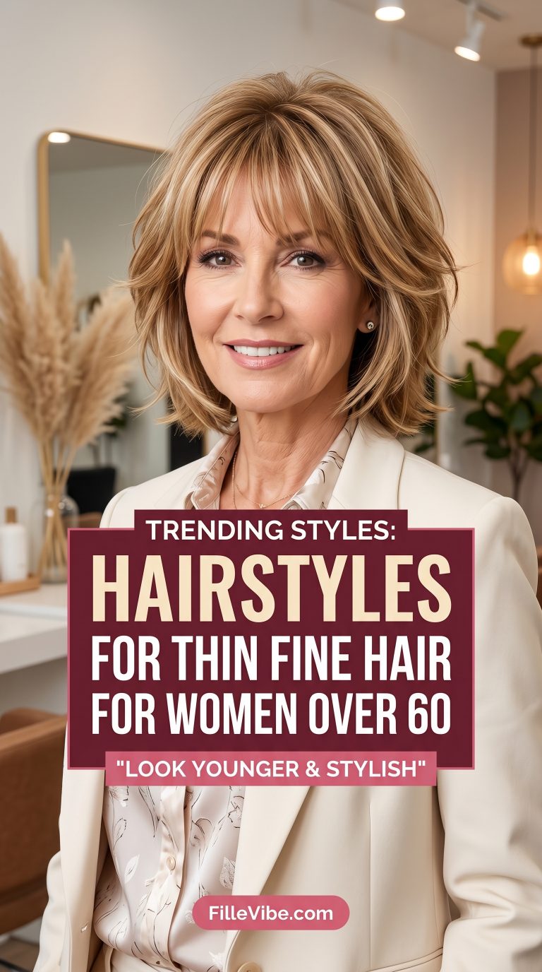 Top Hairstyles for Thin Fine Hair for Women Over 60 to Look Younger and Stylish