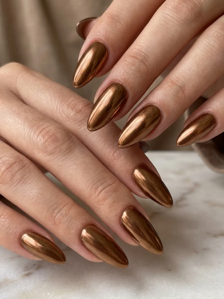 Bronzed Metallic Almond-Fille vibe