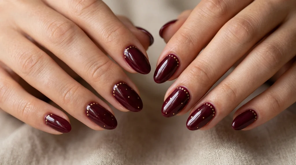 Burgundy with Micro Dots-Fille vibe