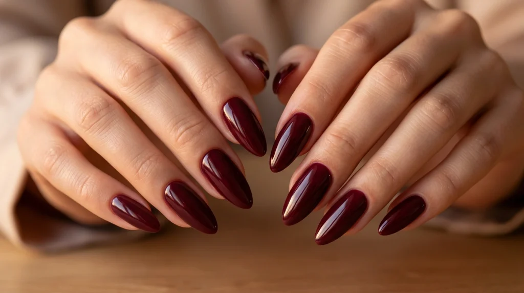 Burgundy_nail_design_Fille vibe