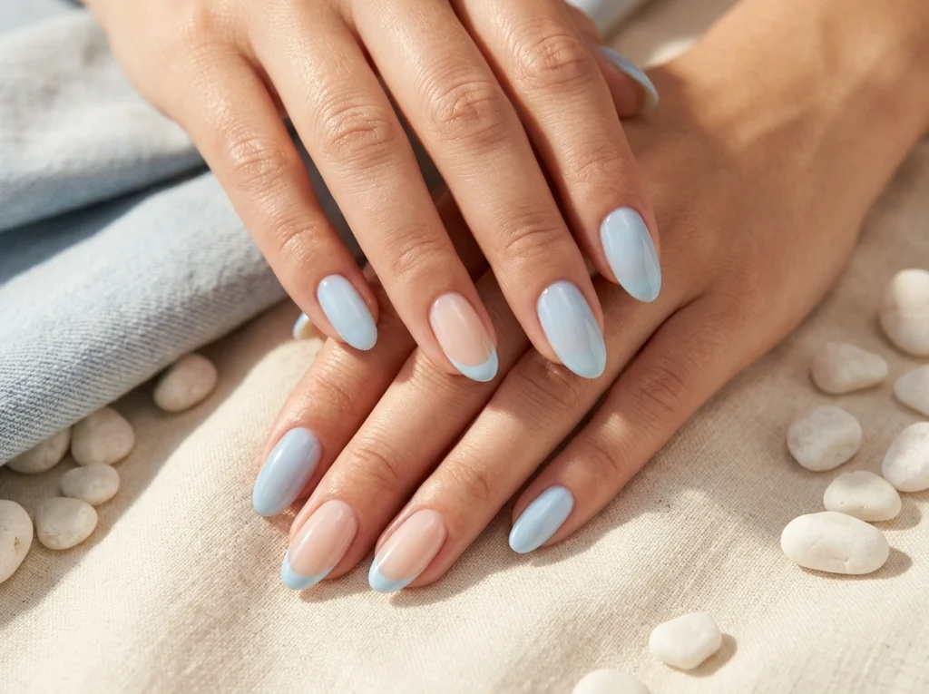 Ice Blue Nails-Fille vibe