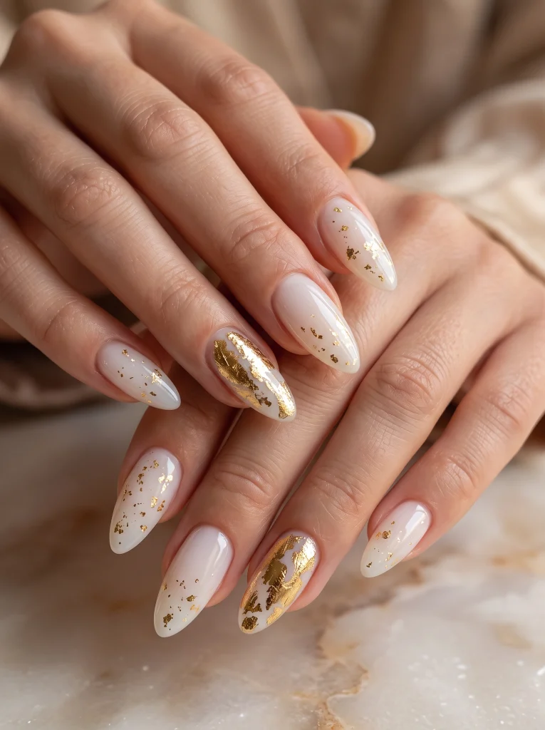  Milky White with Gold Foil Accents-Fille vibe