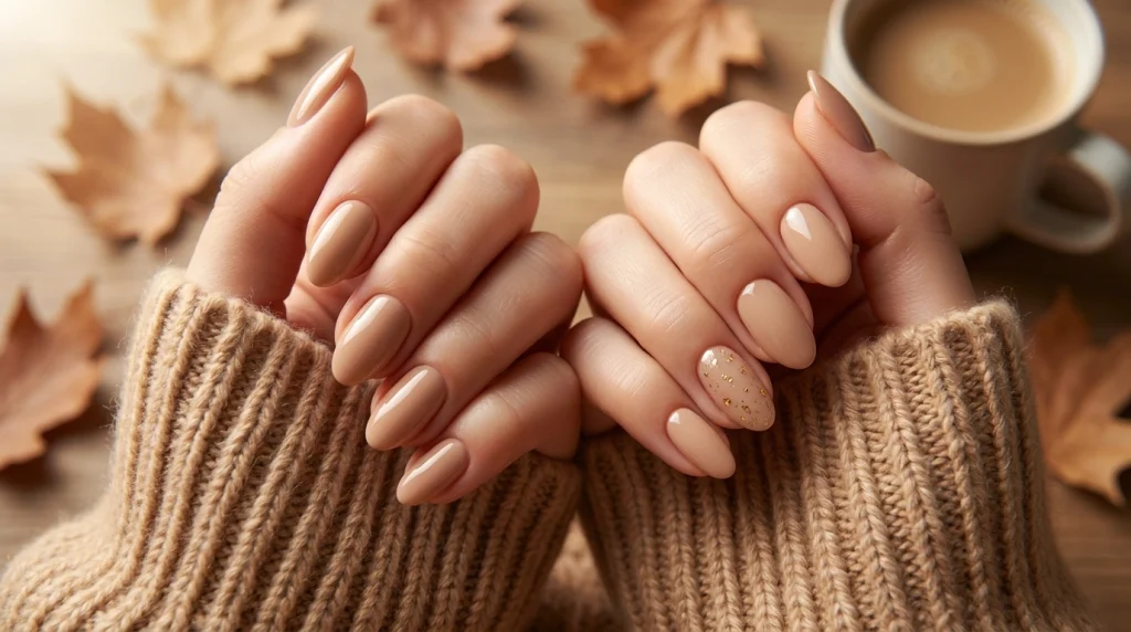 Nude Shot Fall Nails-Fille vibe