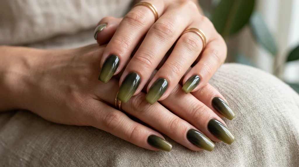  Olive Green Ombre-Fille vibe
