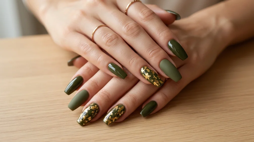 Olive Green with Gold Foil Accents-Fille vibe